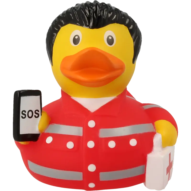 SOS Rettung Sanitäter Ente Badeente Quietscheente Gummiente Lilalu