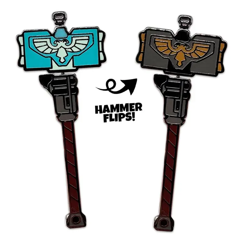 Space Marine 2 Ansteck-Pin Thunder Hammer 5 cm