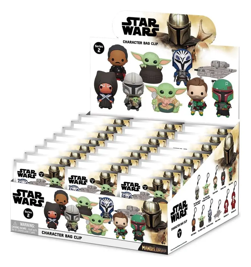 Star Wars Mandalorian 3D PVC-Taschenanhänger Series 2 Display (24)