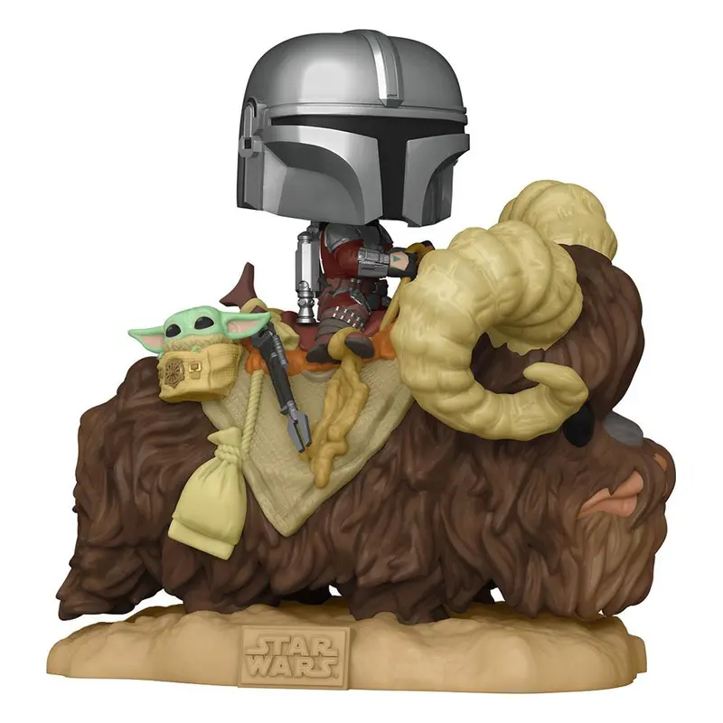 Star Wars The Mandalorian POP! Deluxe Vinyl Figur The Mandalorian on Wantha with Child in Bag 9 cm