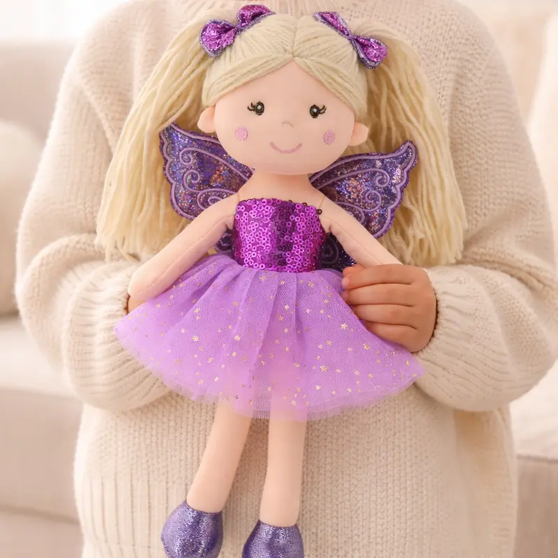 Stoffpuppe Fee Prinzessin – weiche Kinderpuppe 30 cm