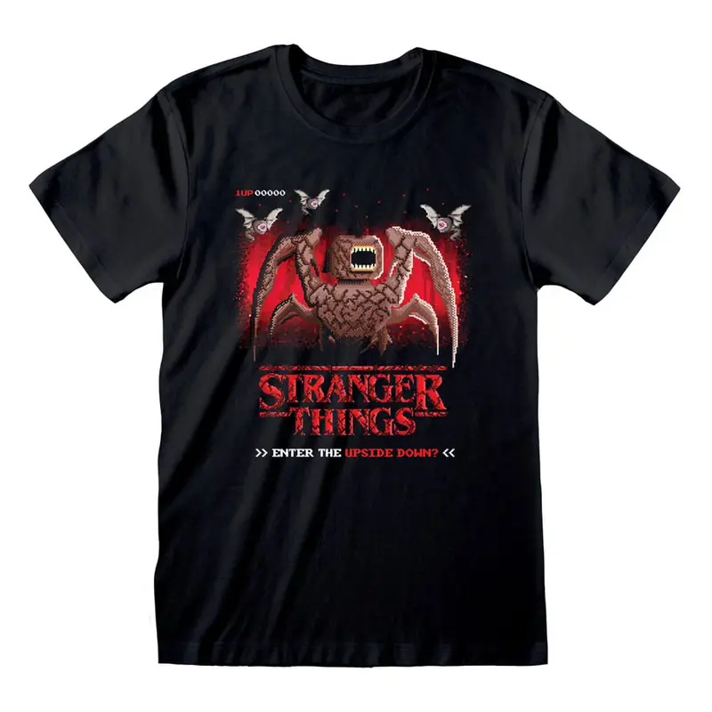 Stranger Things T-Shirt 8 Bit Upside Down Größe S