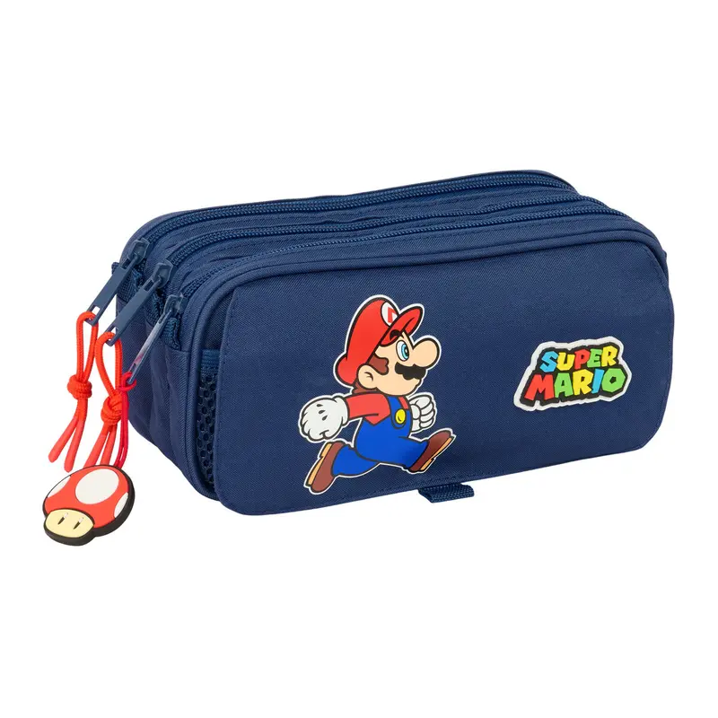 Super Mario „Trick“ Mehrzweck-Etui, Dunkelblau und Rot, 21,5 x 10 x 8 cm