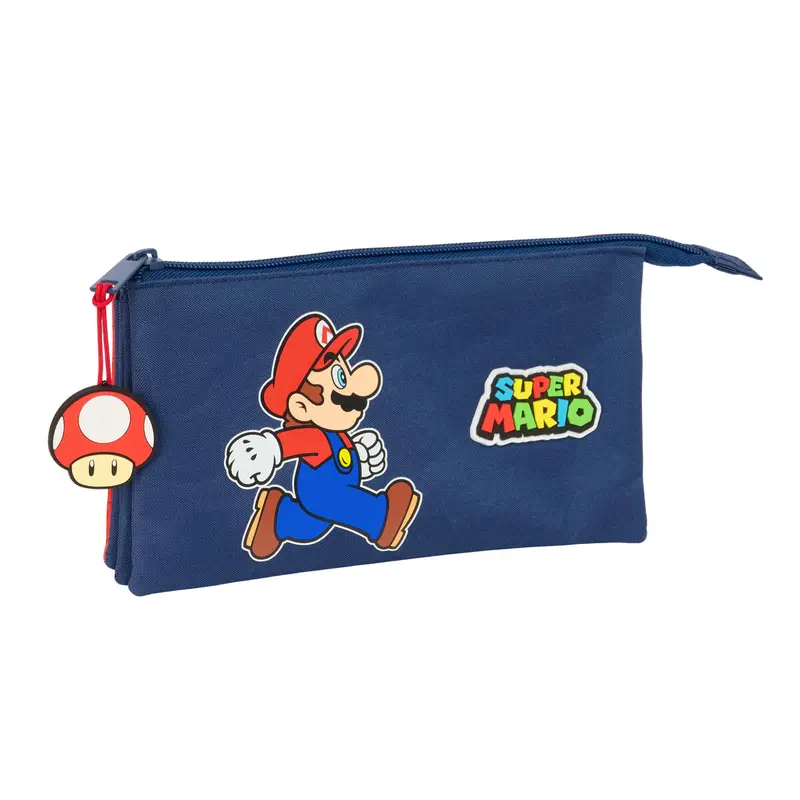 Super Mario „Trick“ Mehrzweck-Etui, Dunkelblau und Rot, 22 x 12 x 3 cm