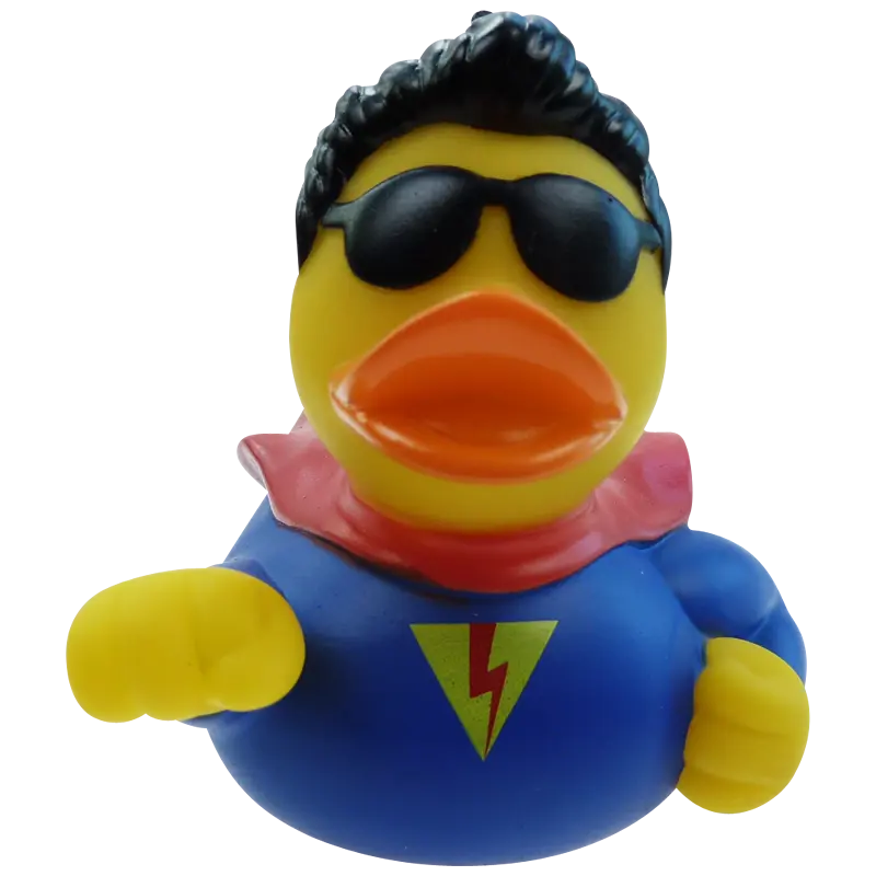 Supermään Ente Badeente Quietscheente Gummiente Factotum
