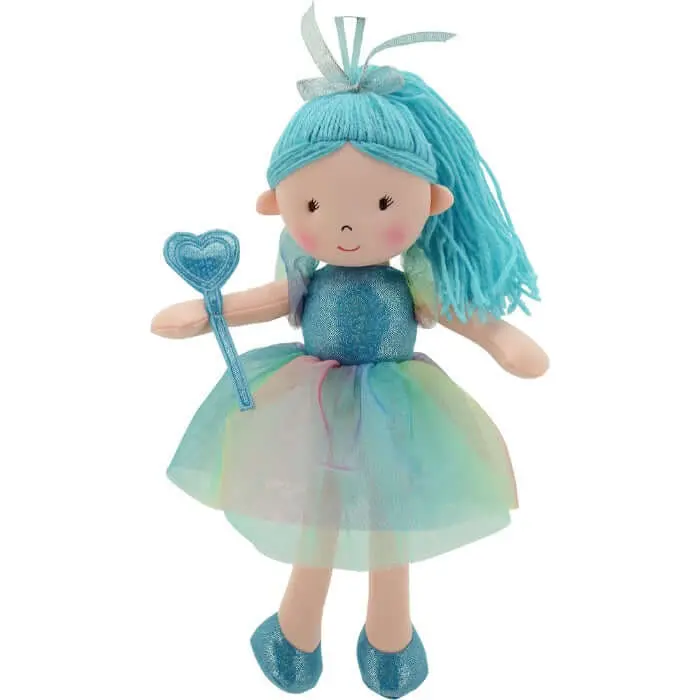 Sweety Toys 11858 Stoffpuppe Ballerina Plüschtier Prinzessin 30 cm türkis