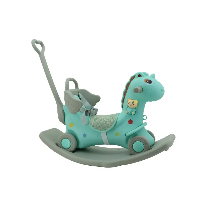 Sweety Toys 12695 Rutscher Einhorn Wippe Lauflernrad Pegasus 3 in 1 Spielzeug türkis