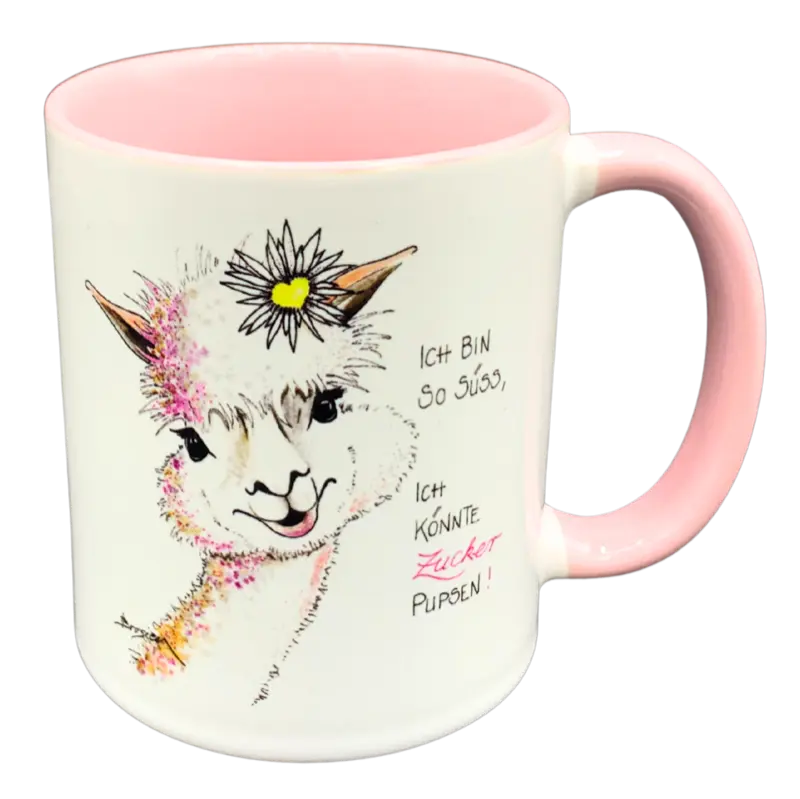 Tasse Kaffeetasse Becher Alpaka "Zucker Süss" Heidemarie Brosien