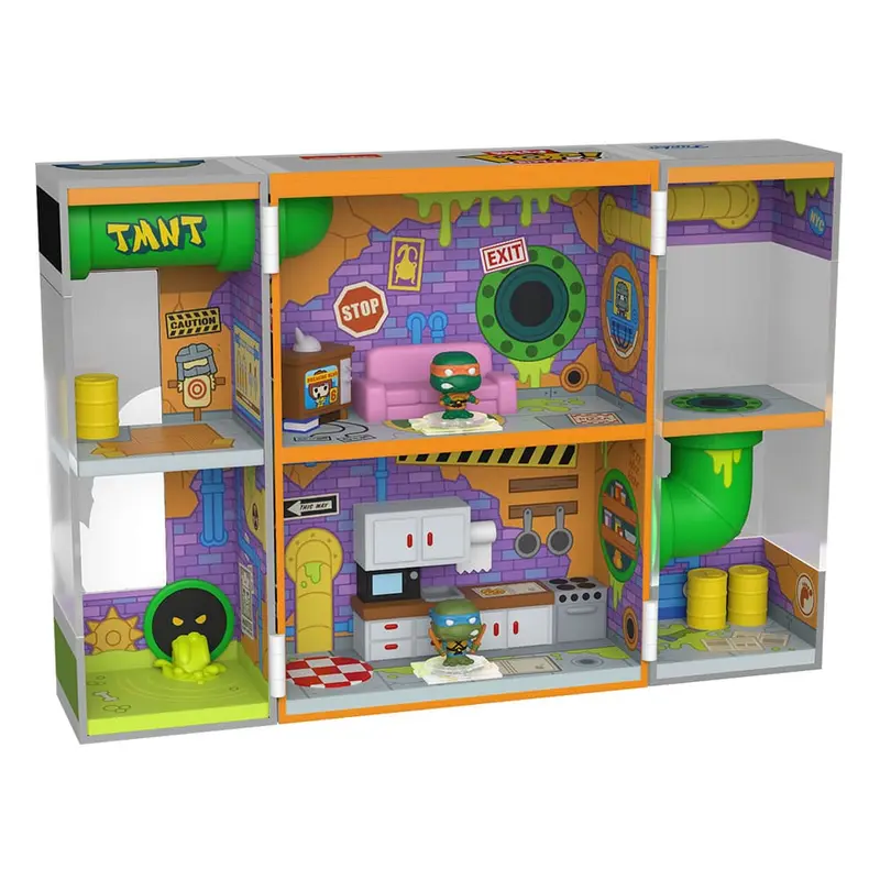 Teenage Mutant Ninja Turtles Bitty POP! Bitty Box Display mit 2 Vinyl Figuren Sewer Lair