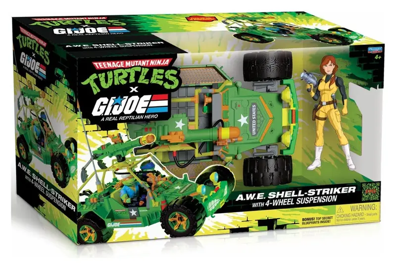 Teenage Mutant Ninja Turtles x G.I. Joe Crossover Classics Fahrzeug A.W.E. Shell-Striker mit Figur