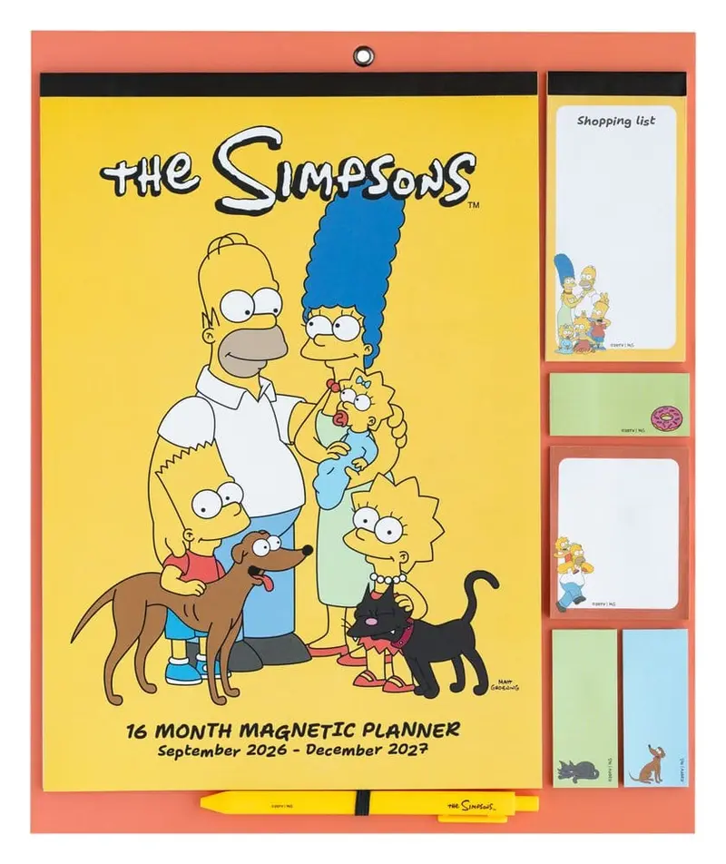 The Simpsons magnetischer Planer 2026/27 30 x 35 cm
