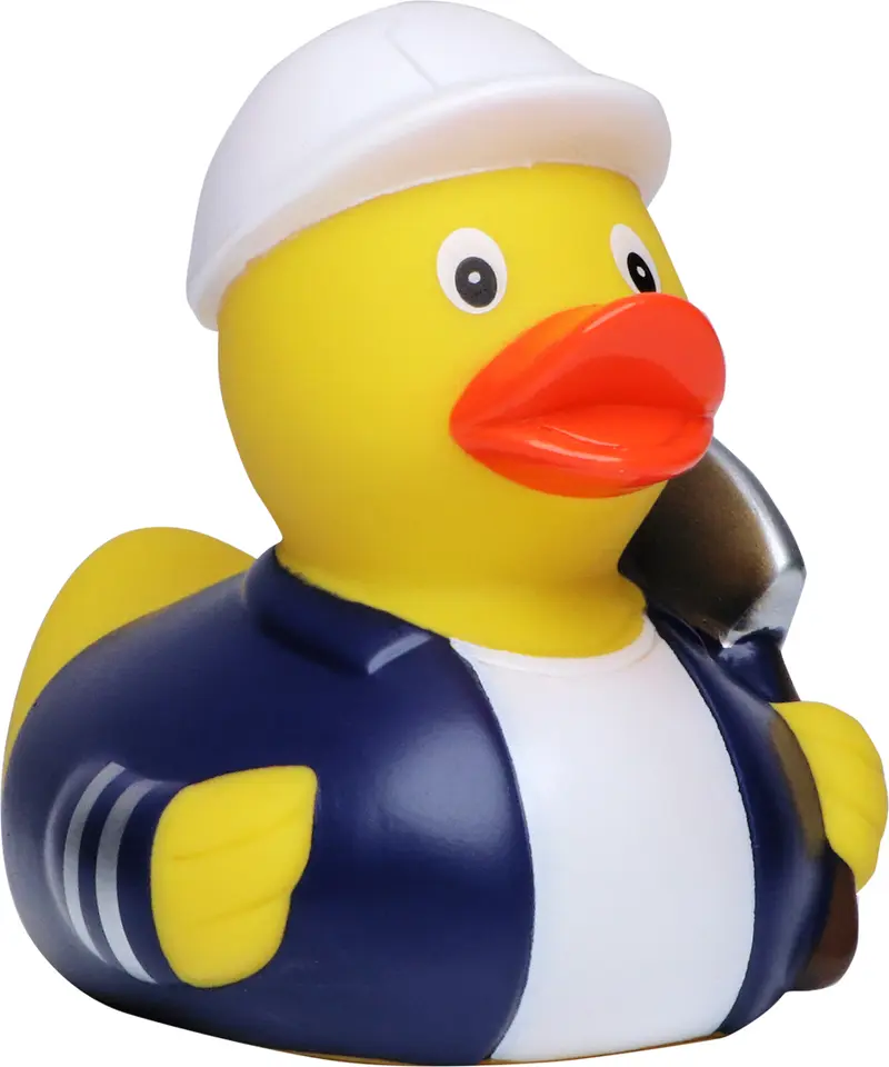Tiefbauer Handwerker Ente Badeente Quietscheente Schnabels