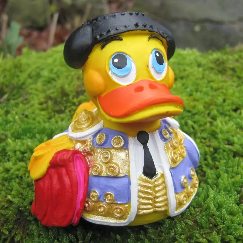 Torero Duck Quietscheente Badeente Naturkautschuk Lanco