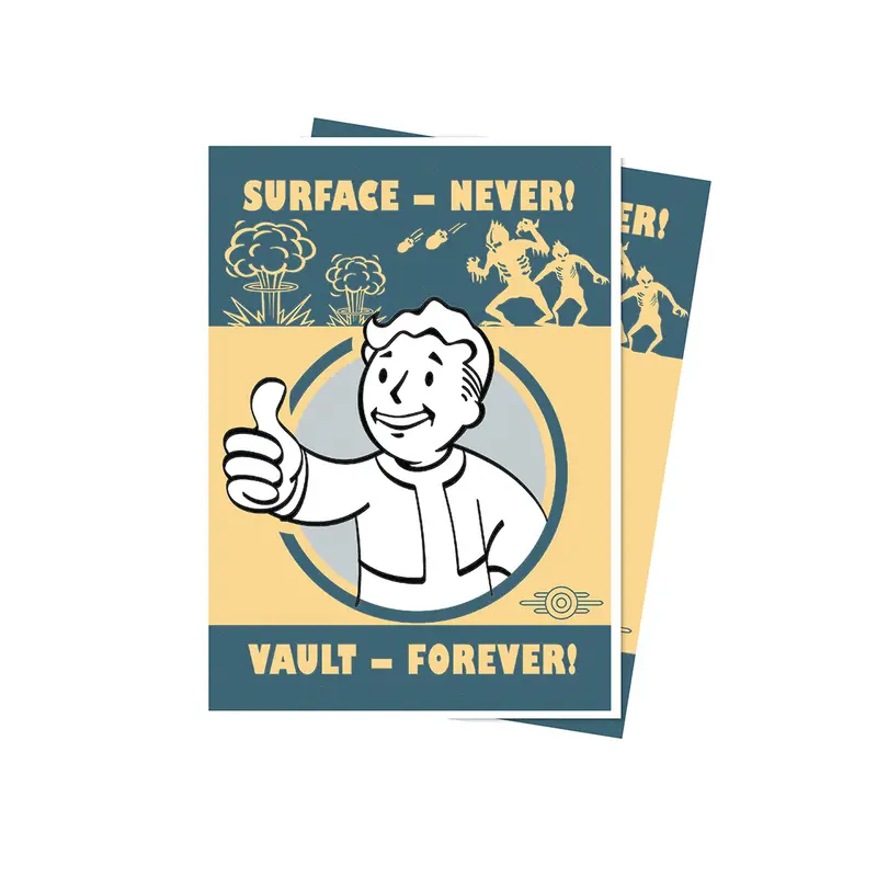 Ultra PRO Fallout - Vault Boy - Surface - Never! Vault - Forever! 105ct APEX DECK PROTECTOR® Sleeves for Tabletop Gaming - Preorder - ETA