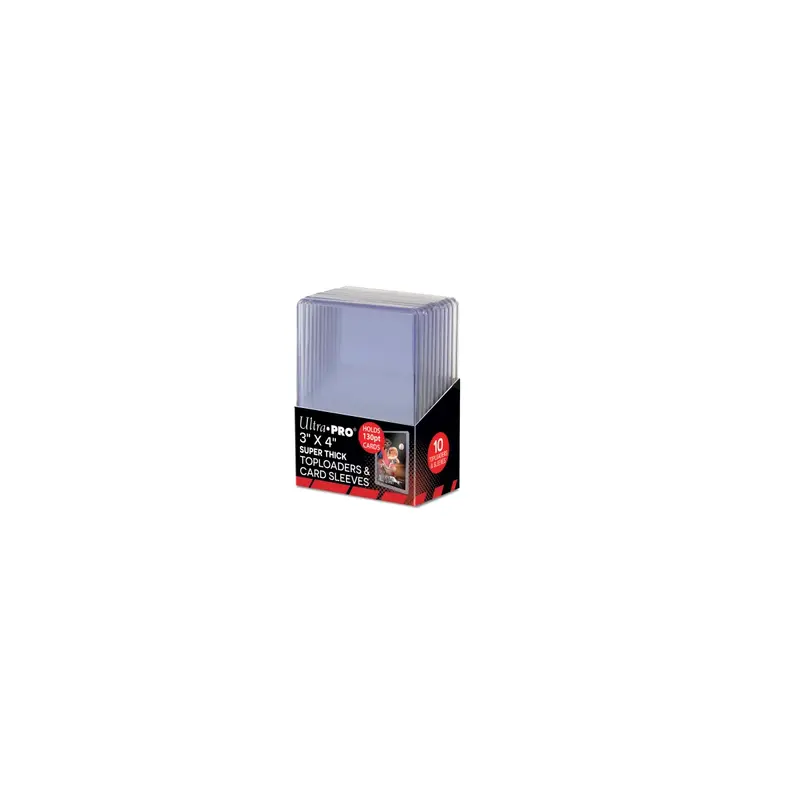 Ultra Pro Standard Toploader 3x4 Zoll (extrem dicke Schutzhüllen 130pt) + 10 Sleeves