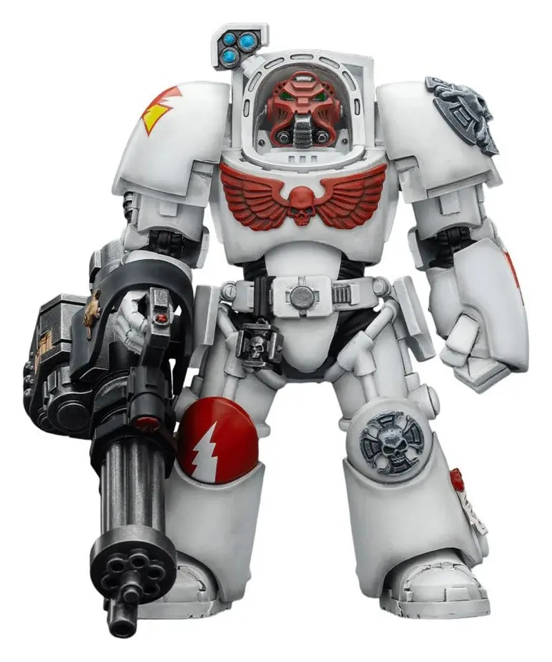 Warhammer 40,000 Actionfigur White Scars Terminator 3 with Power Fist and Assault Cannon 14 cm