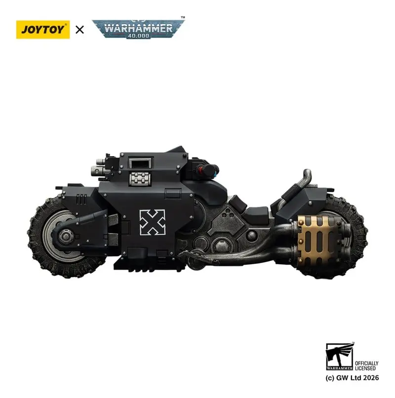 Warhammer 40,000 Raider-pattern Combat Bike Raven Guard with twin-linked bolt rifles 22 cm