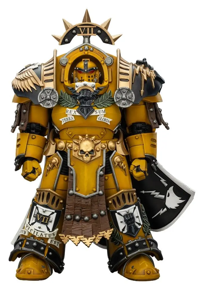 Warhammer Imperial Fists Actionfigur Legion Praetor in Tartaros Terminator Armourwith Power Sword and Vigil Storm Shield 14 cm