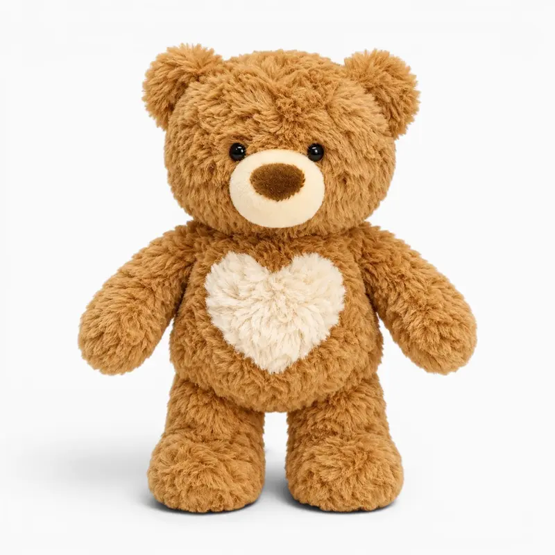 Weicher Brauner Teddybär Mit Herz