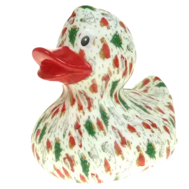 Weihnachten Weihnachtsmotive Badeente Quietscheente Rot Factotum