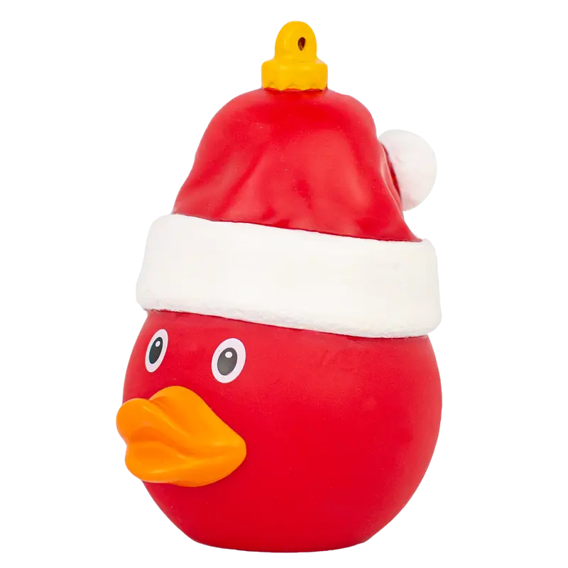 Weihnachtskugel mit Mütze Ente Badeente Quietscheente Lilalu