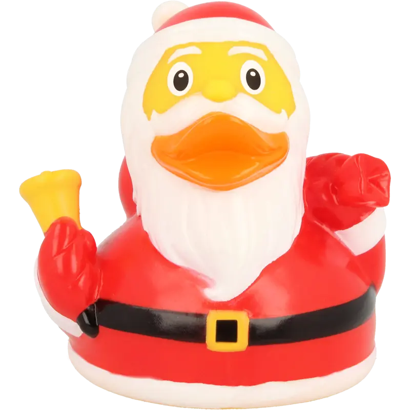 Weihnachtsmann Santa Ente Badeente Quietscheente Lilalu