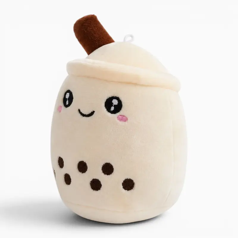Weißes Bubble-Tea-Kuscheltier