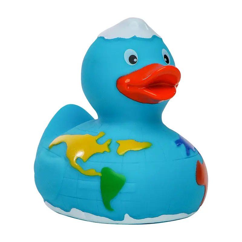 Weltkugel Erde Ente Badeente Quietscheente Schnabels