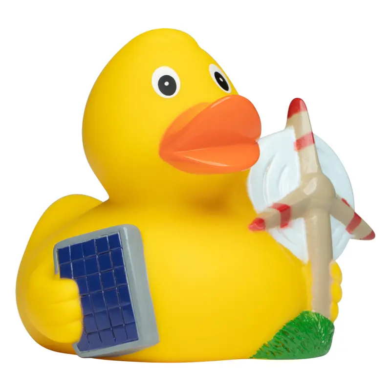 Windrad Solar Energie Ente Badeente Quietscheente Schnabels