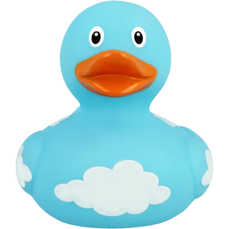 Wolken Himmel Hellblau Badeente Quietscheente Gummiente Lilalu