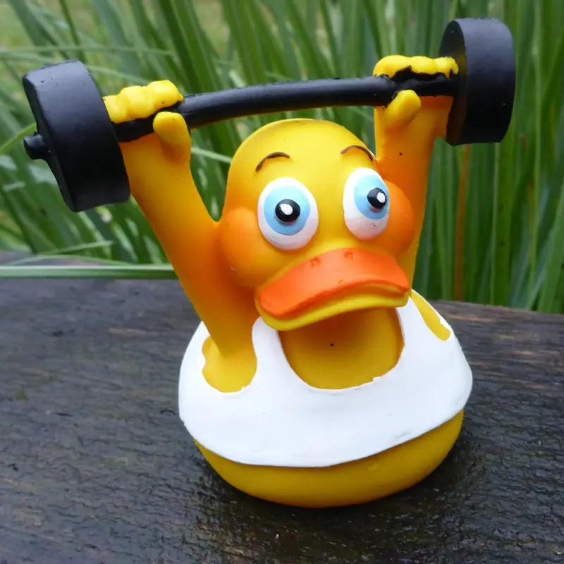 Workout Fitness Gewichtheber Duck Quietscheente Naturkautschuk Lanco