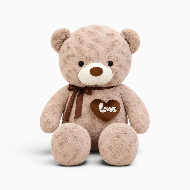 XXL Beige Teddybär mit Herz