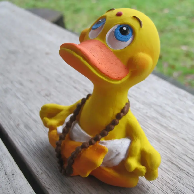 Yoga Meditation Duck Quietscheente Badeente Naturkautschuk Lanco