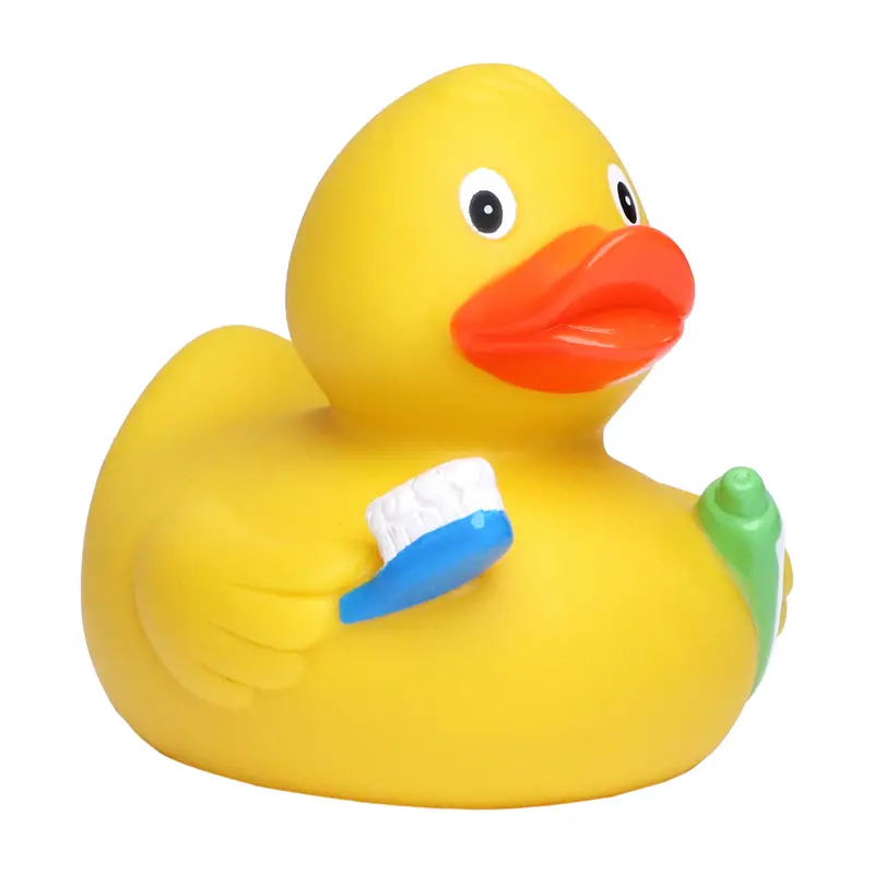 Zähne Putzen Zahnbürste Ente Badeente Quietscheente Schnabels