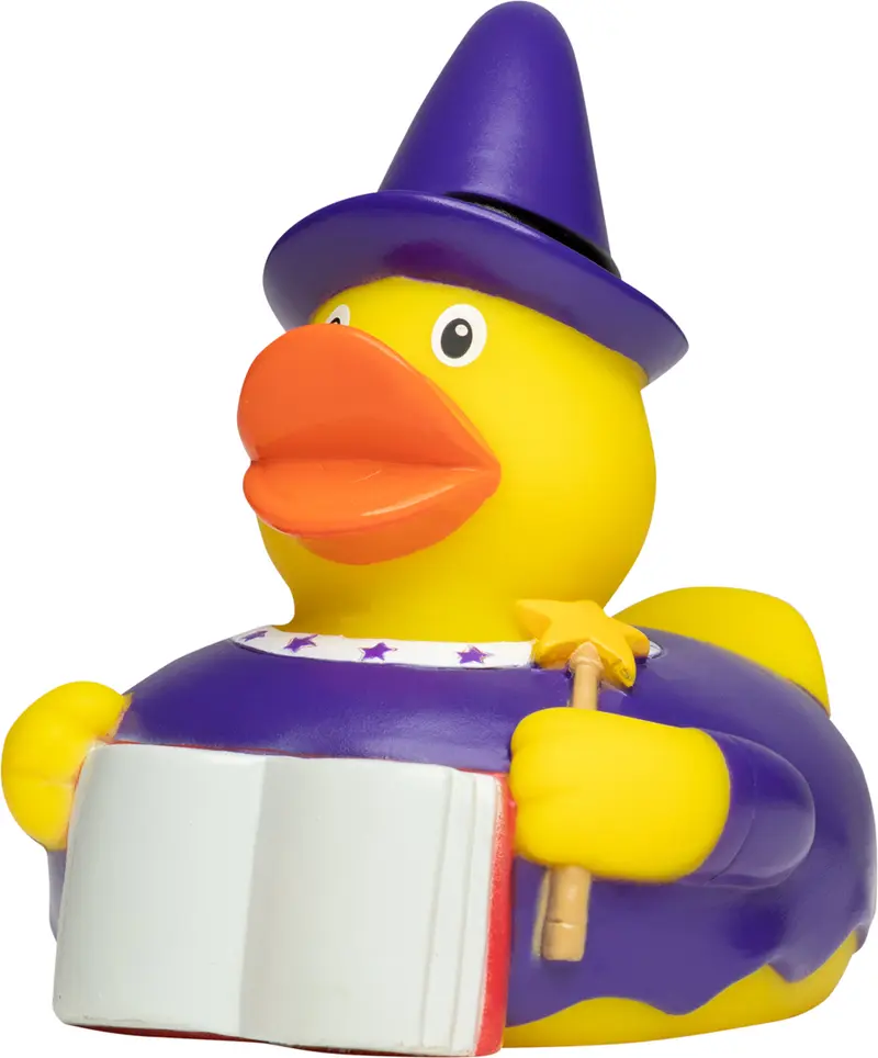 Zauberer Ente Badeente Quietscheente Schnabels