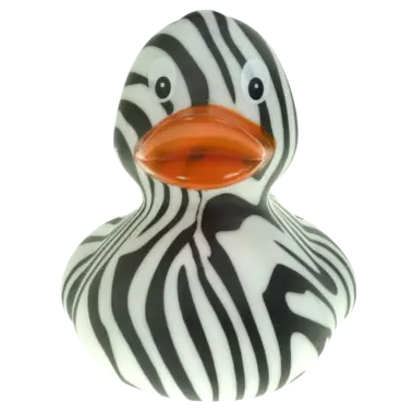 Zebra Badeente Quietscheente Gummiente Factotum