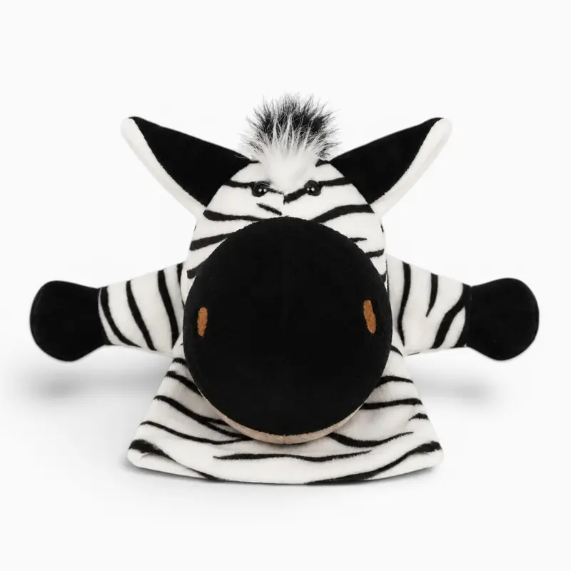 Zebra Kuscheltier als Handpuppe