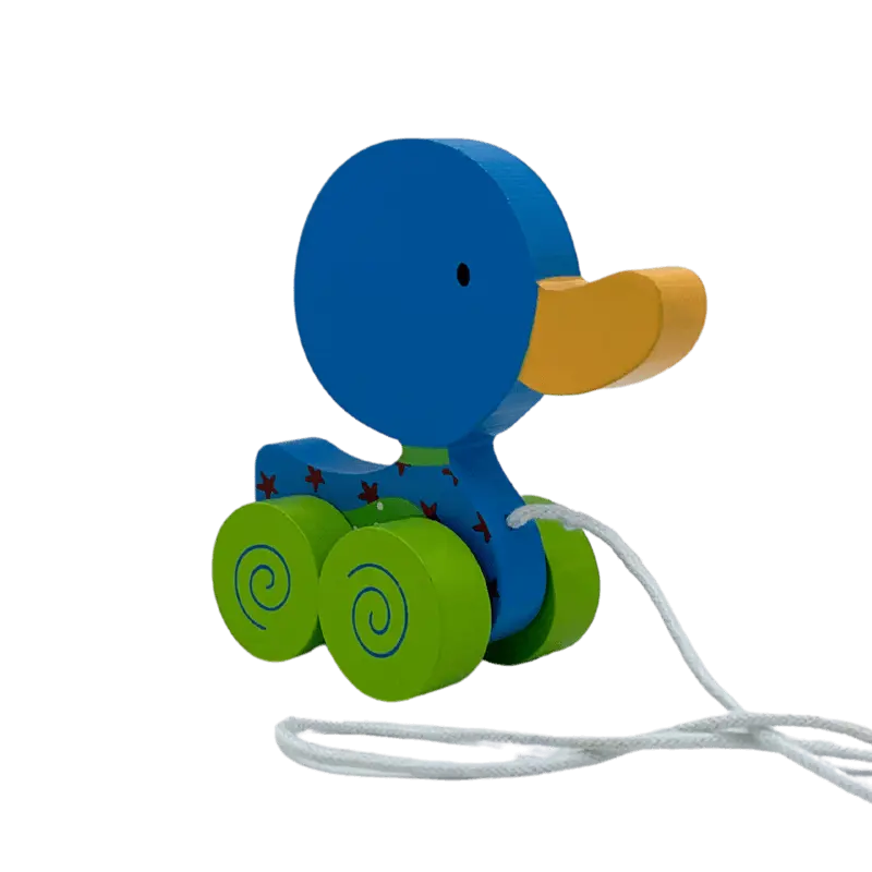 Ziehtier Ente Blau Holzspielzeug small foot