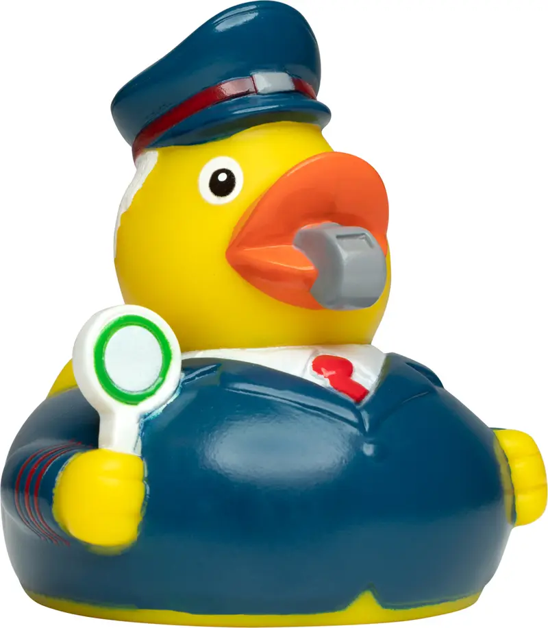 Zugbegleiter Schaffner Ente Badeente Quietscheente Schnabels